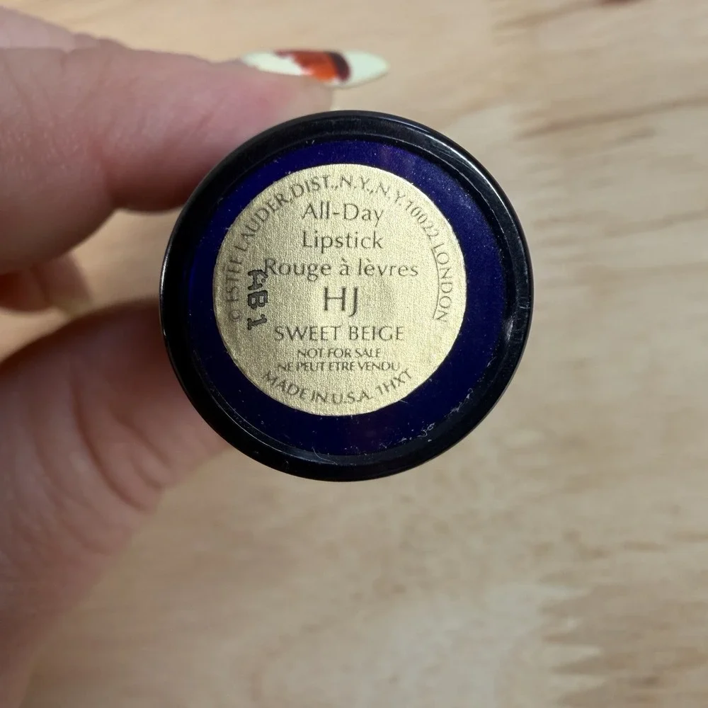 Estée Lauder SWEET BEIGE All Day Lipstick NEW discontinued Blue & Gold Tube HJ